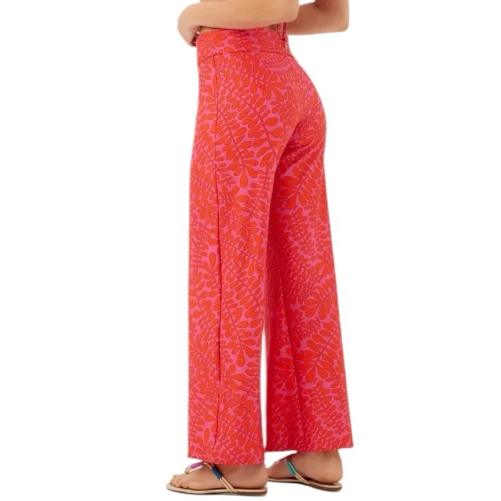 NWT Trina Turk Trellis Vibrant Patterned Coverup Pants